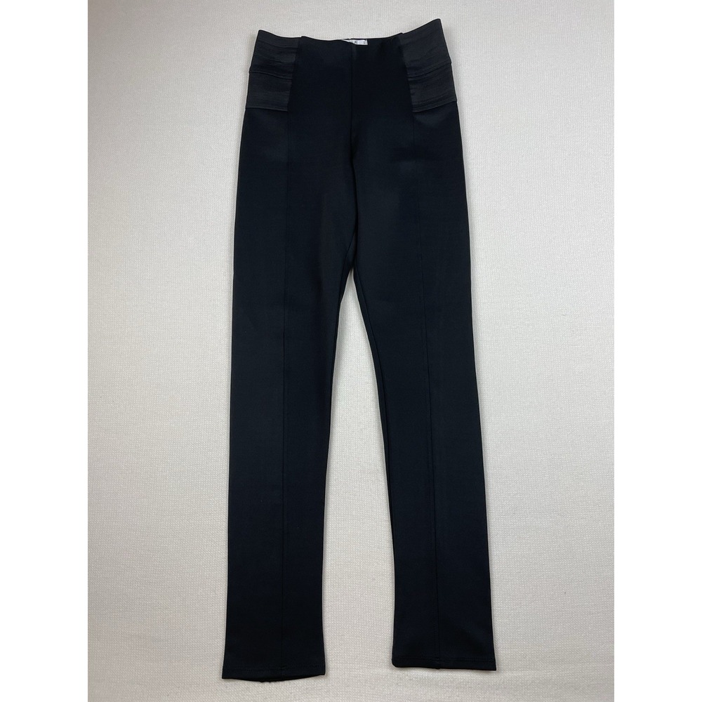 Papaya Leggings Women's Size Medium Black Side Elastic Vertical Seams Athleisure
